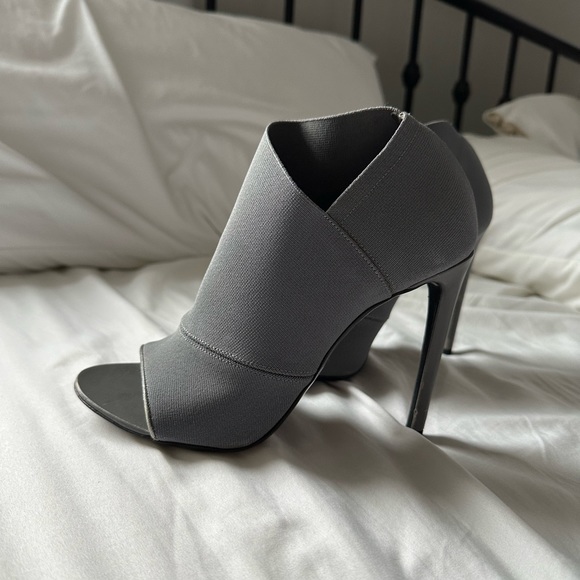 Grey Peep-toe Balenciaga Sock Booties - Picture 2 of 6